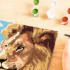 CreArt - lev s mláďaťom, maľovanie