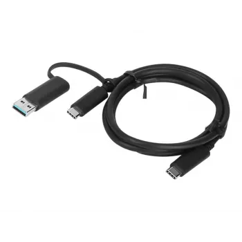 Lenovo 4X90U90618 USB kábel USB 3.2 Gen 1 (3.1 Gen 1) 1 m USB A/USB C USB C čierny