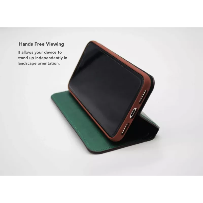 Smart Folio puzdro VixFox pre Huawei P20 — lesná zelená ochranné folio puzdro