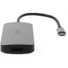 7-in-1 USB-C dongle Acer — USB 3.2 Gen 1 Type-C, 3x USB-A, HDMI, SD/MicroSD, 100W PD, strieborná