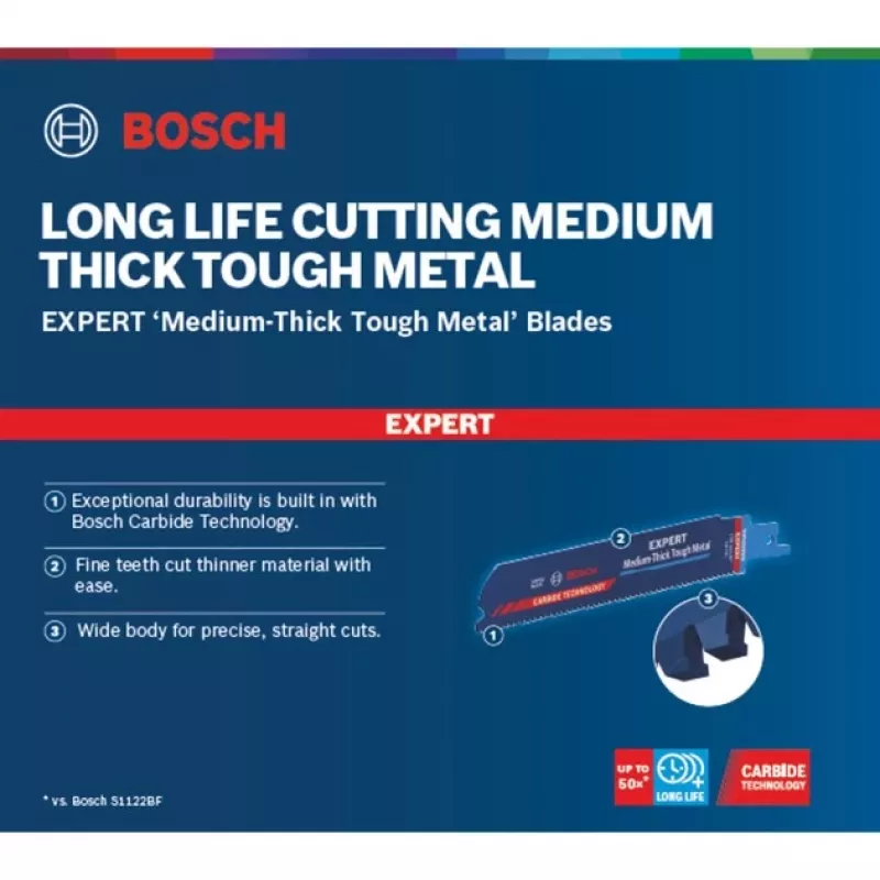 Bosch EXPERT ‘MEDIUM-THICK TOUGH METAL’ S 955 HHM Čepeľ na sablovú pílu uhlíková oceľ (HCS) 1 ks