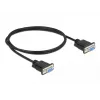 Sériový kábel DeLOCK 86608 čierny 1m RS-232 Sub-D9