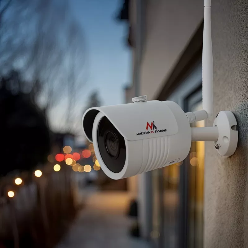 Maclean IP kamera IPC WiFi 5MPx exteriér, horn, CMOS 1/2.5, H.264/H.264+/H.265/H.265+/JPEG/AVI, Onvif, MCTV-516