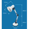 Stolová lampa ESPERANZA AVIOR E27 12W LED, čierna, výškovo nastaviteľná, flexibilné rameno, pätica E27