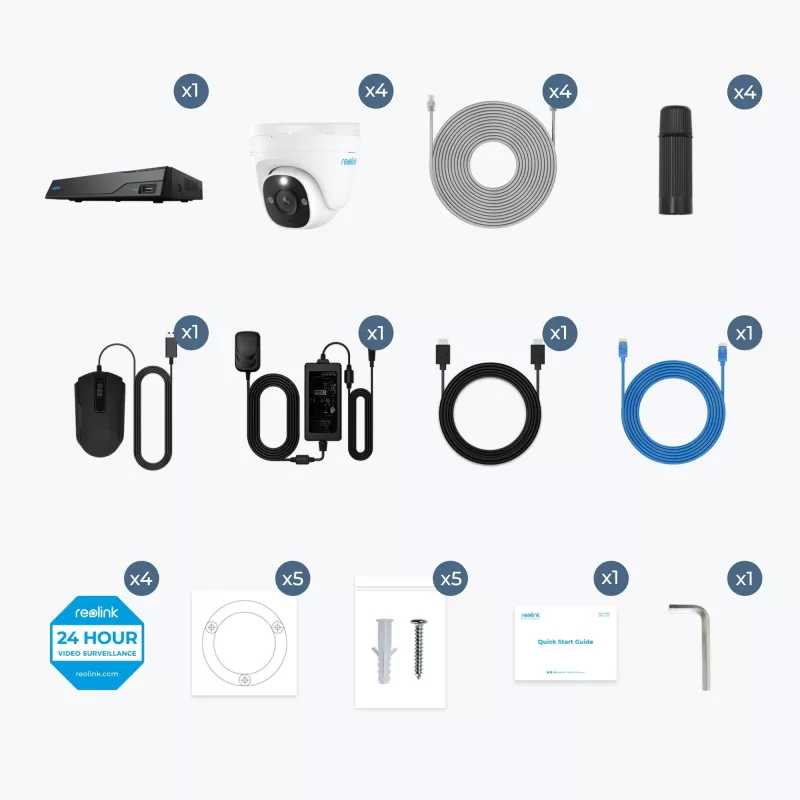 Reolink NVS8-8MD4 video dohľadový kit káblový 8 kanálov (PS4KD01-8)