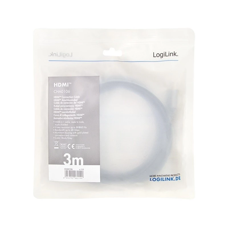 HDMI kábel LogiLink CHA0106 3m