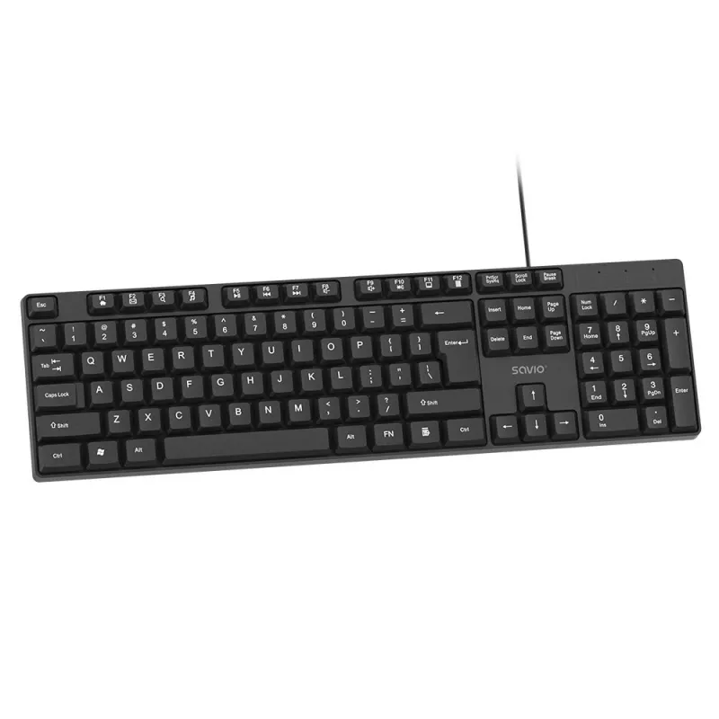 Savio KB-01 klávesnica Home/Office USB QWERTY US angličtina čierna