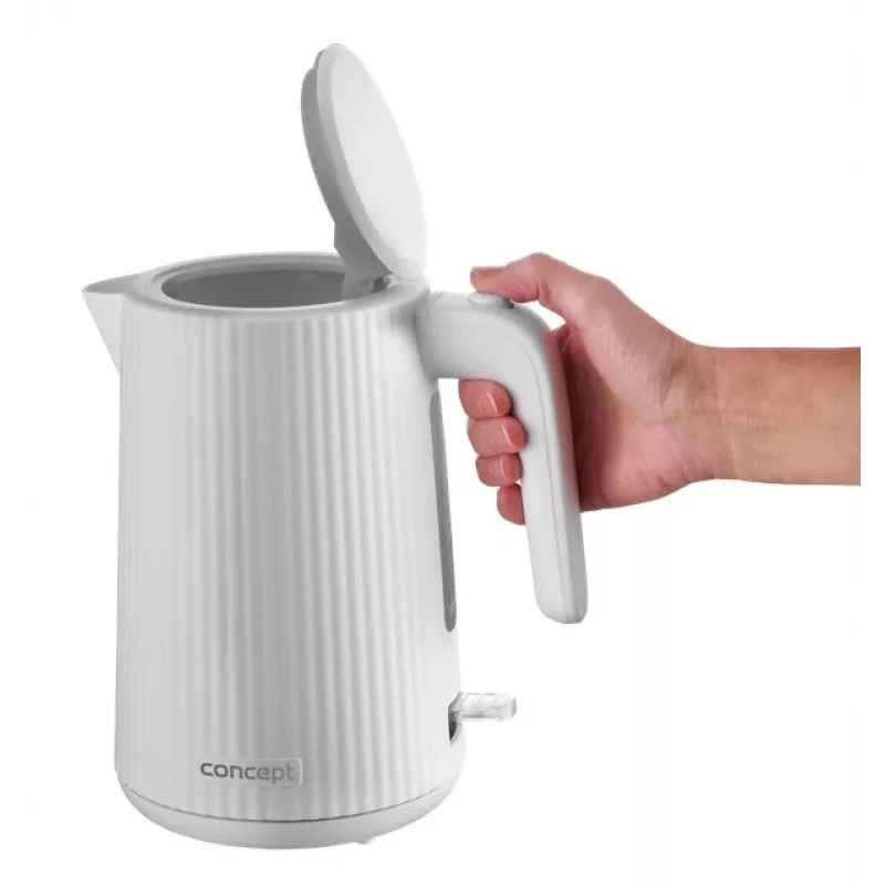 Rýchlovarná kanvica Concept Solution RK2390, plastové puzdro, 1,7 L, biela