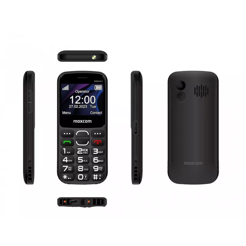 Maxcom Comfort MM443 S s nabíjacou stanicou čierna/čierna