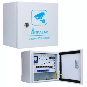 Neřízený switch Extralink Atlas 8x RJ45 1000Mbps PoE 120W