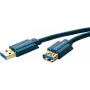 ClickTronic 1,8 m USB 3.0 A/A m/w 1,8 m USB-A-USB-A kábel modrý, USB kábel (70119)