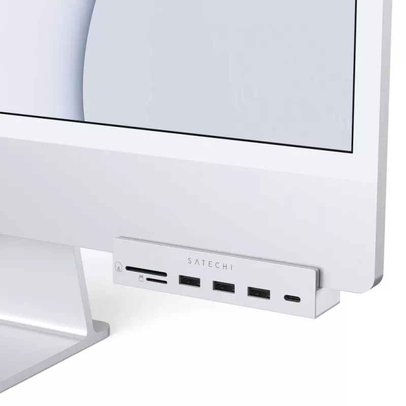 Notebook dock / port replikátor Satechi ST-UCICHS USB 3.2 Gen 1 Type-C, USB-A porty, SD/MicroSD, strieborný