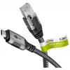 Goobay 70752 ethernetový kábel USB-C 3.1 na RJ45, Cat6 F/UTP, 5 m, čierny/strieborný