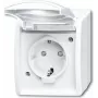 BUSCH JAEGER 20 EBW-54 - CEE 7/3 - 2P+E - biela - IP44 - 250 V - 16 A