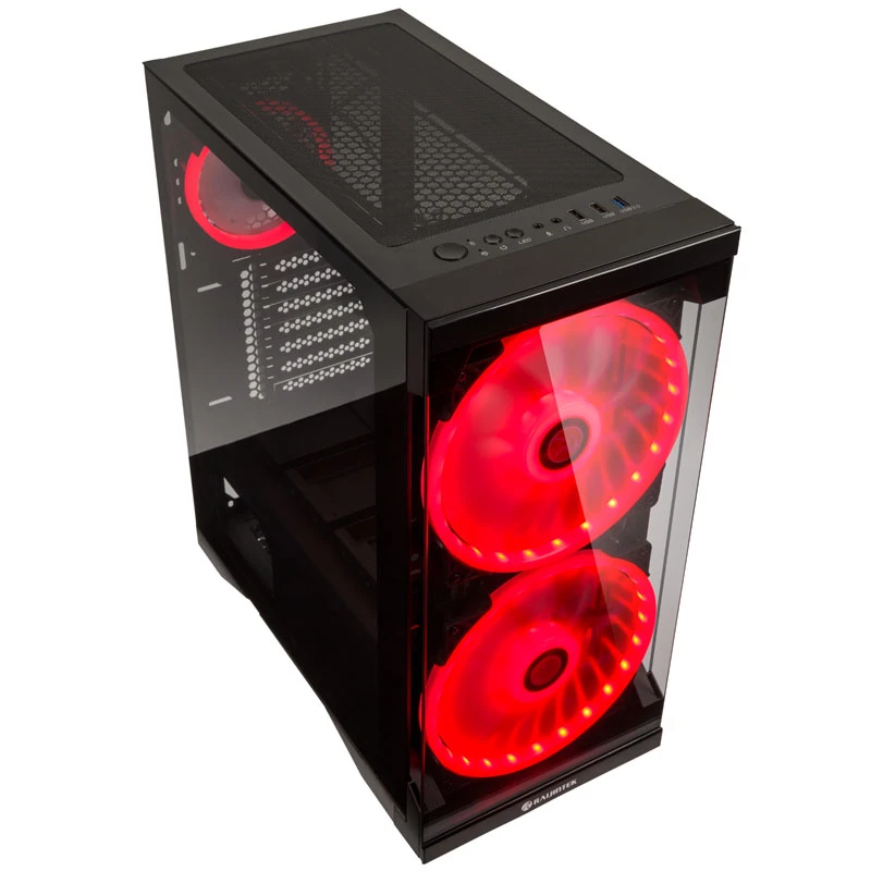 SILENOS PRO čierna verzia s ARGB ventilátorom a tvrdeným sklom