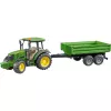 Model traktora BRUDER John Deere 5115 M s vyklápacím prívesom