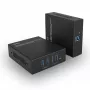 Lindy 100m USB 3.2 Gen 1 Cat.6A HDBaseT extender, vysielač a prijímač, káblový, 100 m, Cat6a, čierna, kov