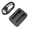 Puluz USB duálna nabíjačka PU818 pre Insta360 X3 — dvojslotové USB nabíjanie