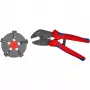 Knipex 97 33 02 káblové krimpovacie kliešte krimpovací nástroj modrý, červený
