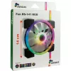 Inter-Tech 88885539 Argus RS-141 RGB ventilátor do skrinky, 140x140x25 mm, 1200 ot./min, čierny
