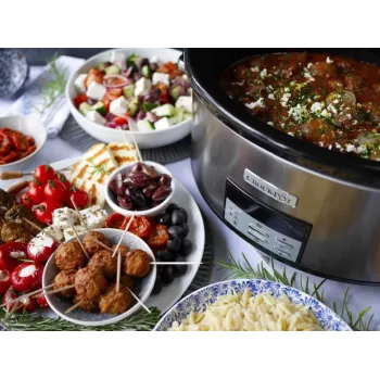 Pomalý hrniec Crock-Pot CSC063X 7,5 L, 320 W, puzdro z nehrdzavejúcej ocele, vyberateľná keramická misa