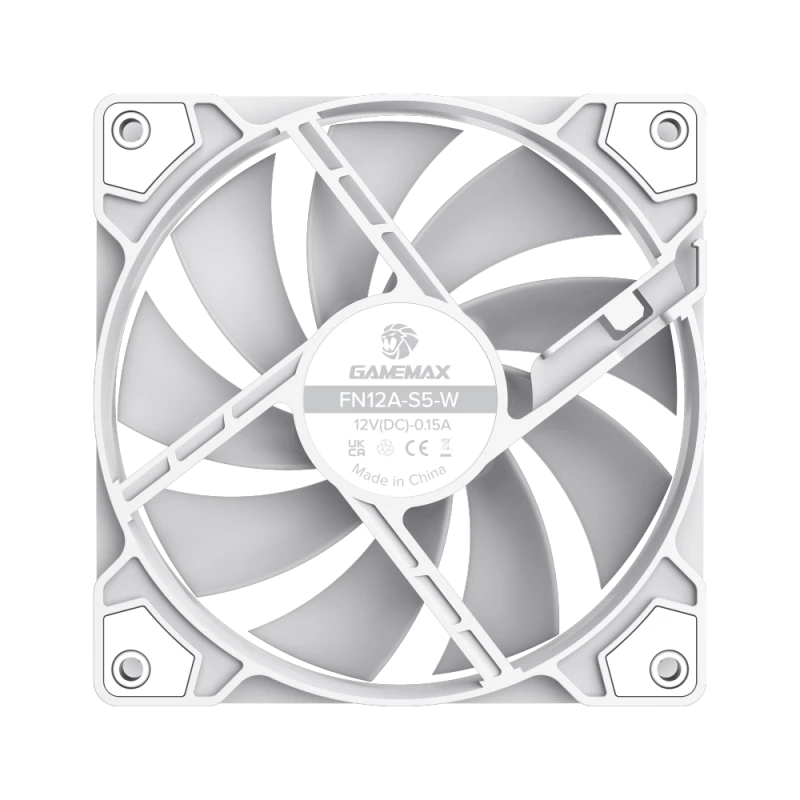 Gamemax | skriňový ventilátor | FN12A-S5 | biely