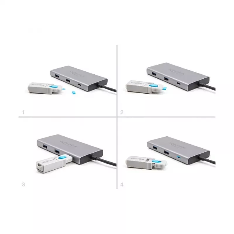 Blokátor portov DeLOCK 20926 USB Type-C 5 ks + uzamykací nástroj