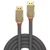 Lindy 36298 kábel DisplayPort 1.2 20 m, Gold Line, DisplayPort samec – DisplayPort samec, 4K30Hz, sivý
