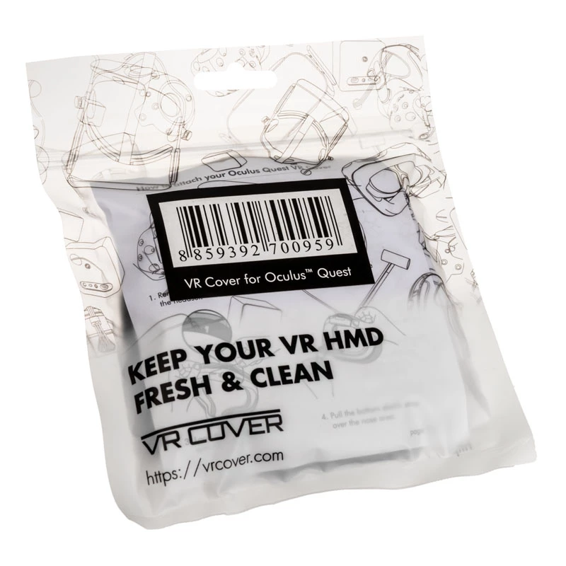 VR Cover náhradný kryt tváre pre Oculus Quest od vr cover — čierny, 1 kus
