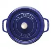 Staub 24 cm okrúhly liatinový kastról tmavomodrý