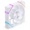 120 mm ventilátor skrine Jonsbo HF2-120 biely — Reverse Blade, PWM, ARGB