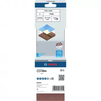 Bosch 2 608 606 069 brúsne príslušenstvo 3 ks brúsny pás