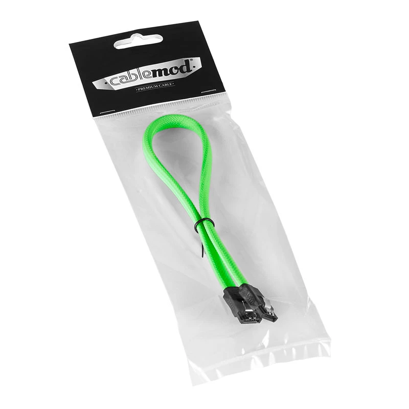 CableMod ModMesh SATA 3 kábel 30 cm - svetlozelená