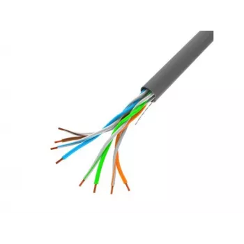 LAN kábel UTP LANBERG LCU5-10CC-0100-S RJ45 100MB/S 100M sivý