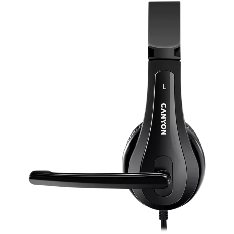 CANYON PC headset HSC-1 PC Mic Flat 2m čierny