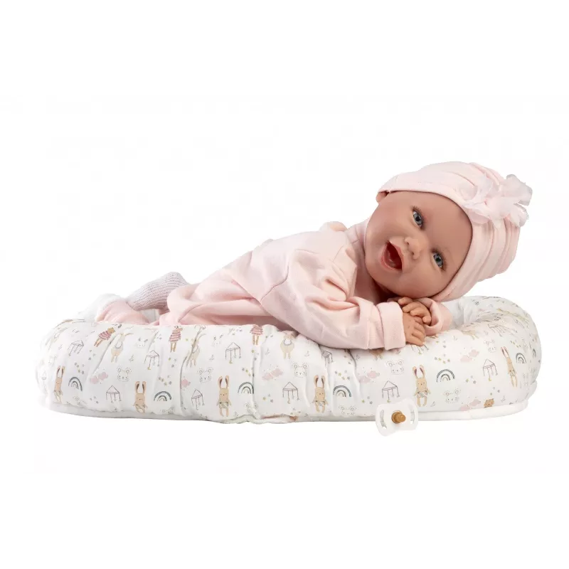 Bábika Llorens Mimi Baby 42 cm — realistická tvár, smeje sa, mäkké telo