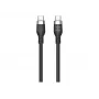 Hyper 1,5 m silikónový USB-C na USB-C 60W nabíjací kábel - čierna