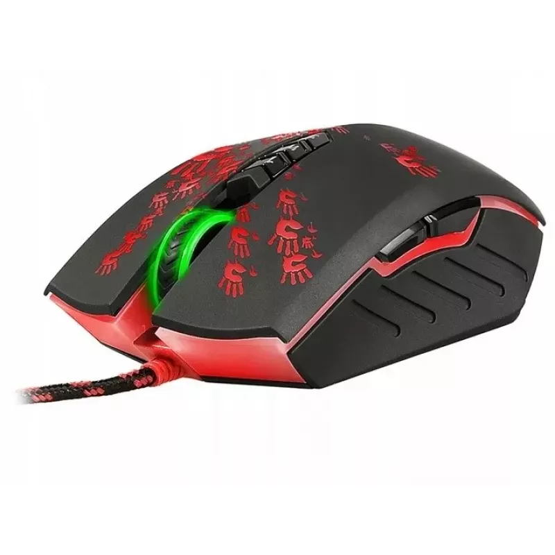 Gaming myš A4Tech BLOODY A60 — optická, obojručná, 6200 DPI, USB Type-A, 8 tlačidiel, čierna