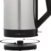 Rýchlovarná kanvica Clatronic 1,5 L 2200 W čierna nerez