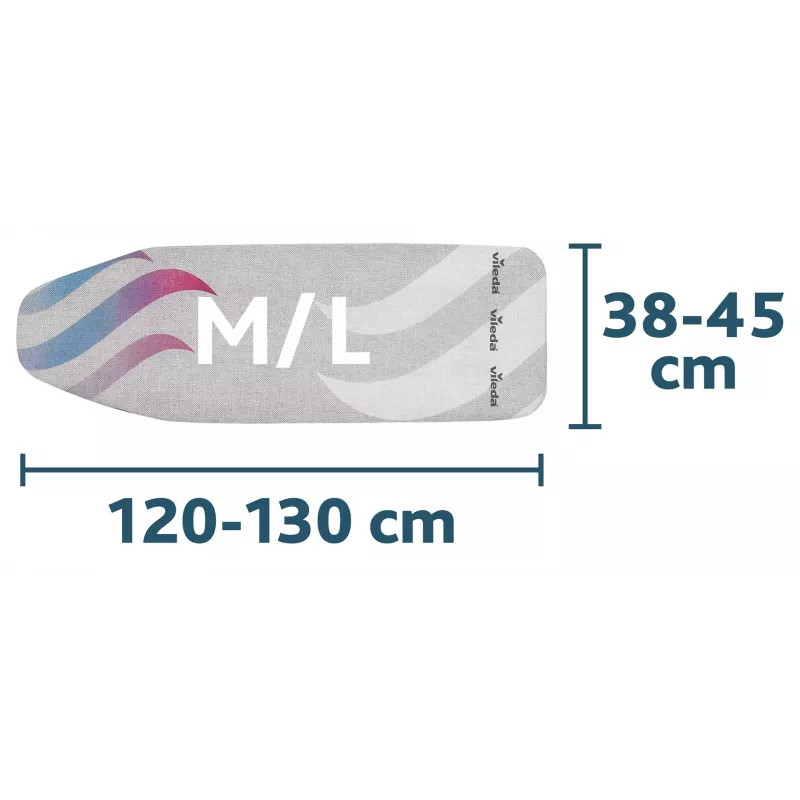 Potah na žehliacu dosku VILEDA Total Reflect modrý sivý biely pre žehliace dosky 1300 x 450 mm