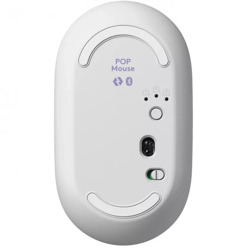 Logitech POP Icon Combo – sada klávesnice a myši – bezdrôtová – Bluetooth LE – QWERTY – US International – fialová, Off-White (920-013078)