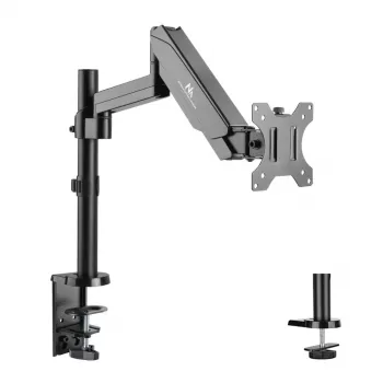 Stolový držiak monitora MACLEAN MC-775 pre 32 palcové (81,3 cm) obrazovky, VESA 75x75–100x100, do 8 kg, sivý