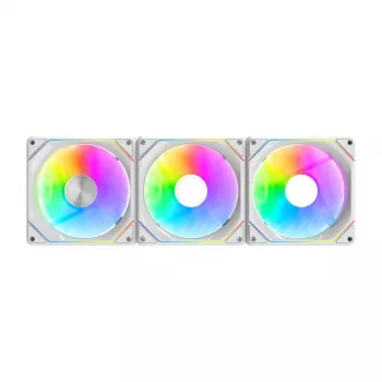 Skriňový ventilátor Darkflash Gauss G24 3-in-1 biely 120 mm — sada s 3, 120 mm