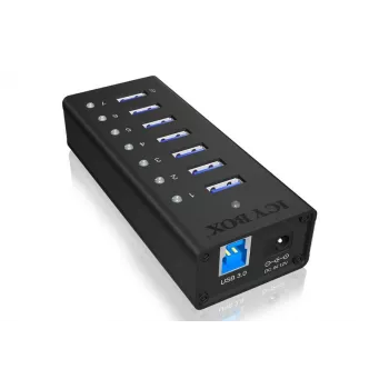 ICY BOX IB-AC618 USB 3.2 Gen 1 (3.1 Gen 1) Type-B 5000 Mbit/s čierna