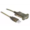 Sériový kábel DeLOCK 64073 USB Type-A DB-9 transparentný 2m