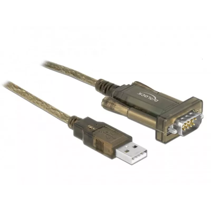 Sériový kábel DeLOCK 64073 USB Type-A DB-9 transparentný 2m