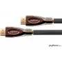 Prepojovací kábel High-Speed-HDMI® s Ethernet 4K2K / UHD, AKTÍVNY (Redmere čipset), pozlátené kontakty, OFC, nylonový oplet čierny, 25 m, PYTHON® séria