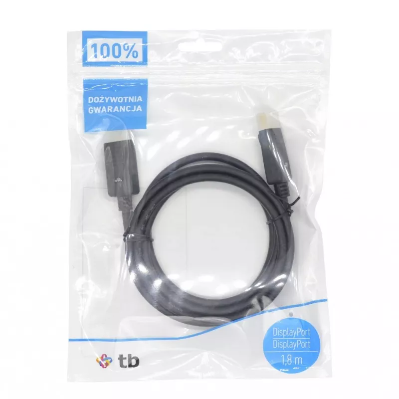 TB DisplayPort kábel M/M 1,8 m, čierny (AKTBXVDMDPPG18B)
