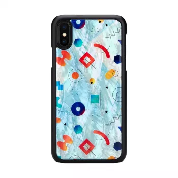 Obal na smartphone iKins pre iPhone XS / XS Max, dizajn čierneho kameňa, ochranný kryt zadnej strany