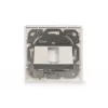 Digitus | nástenná doska pre keystone moduly, nemecký typ, stredná doska 50x50 mm, rám 80x80 mm | DN-93811